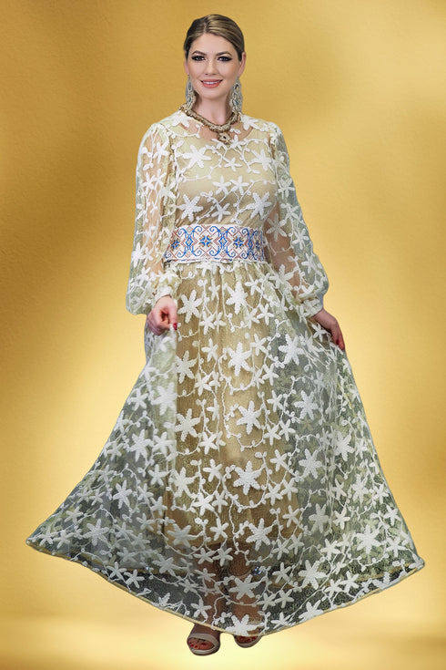 Rochie tule brodat S45