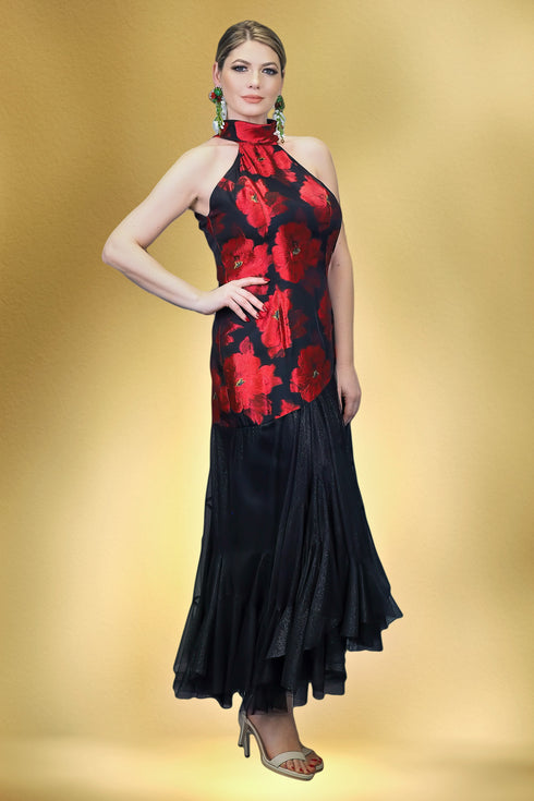 Rochie tafta si tule S75