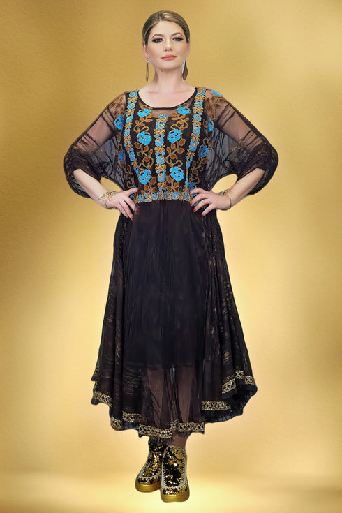 Rochie tull pictat S31