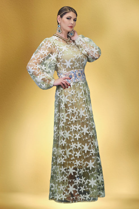 Rochie tule brodat S45