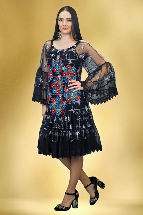 Rochie tule brodat S35