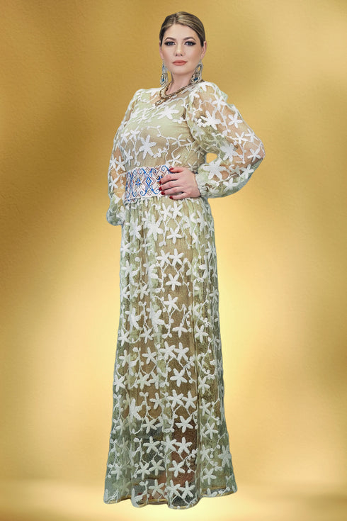 Rochie tule brodat S45