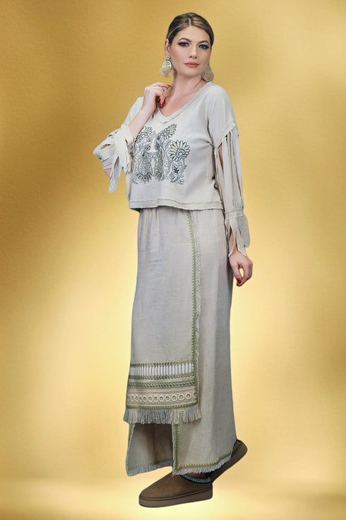 Bluza viscoza brodata S62