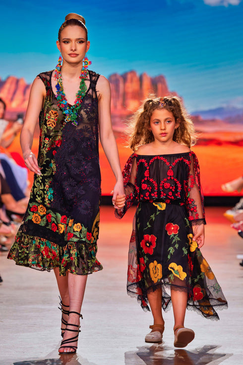 Rochie din voal și dantelă – CTN-71