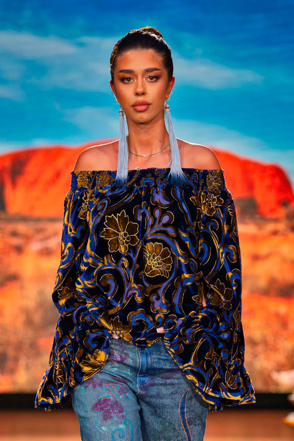 Bluza catifea pe voal – CTN-37