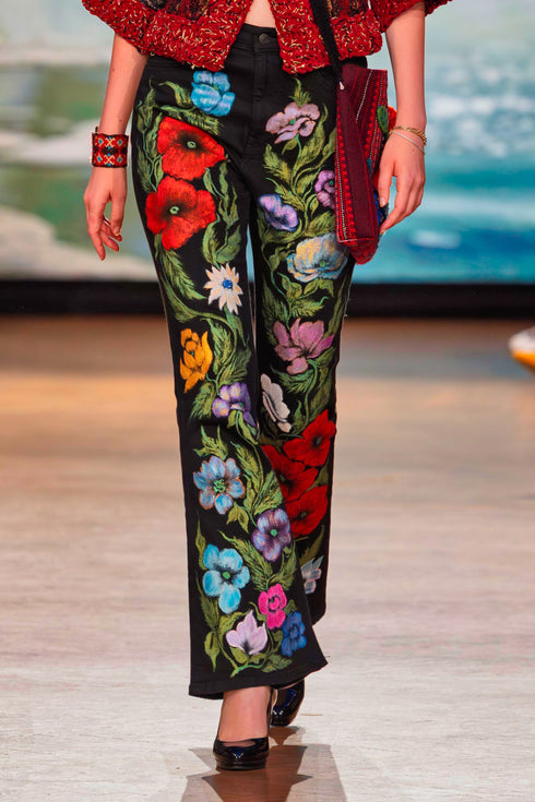 Pantalon denim pictați manual – CTN-20