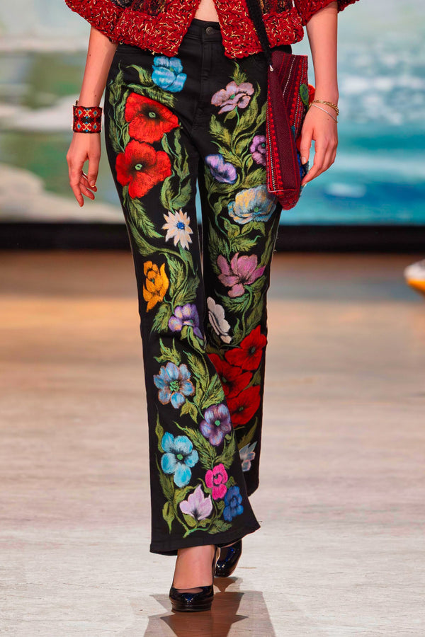 Pantalon denim pictați manual – CTN-20