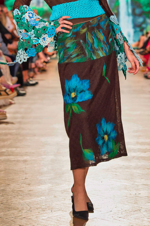 Fustă tricot împâslit manual – CTN-68