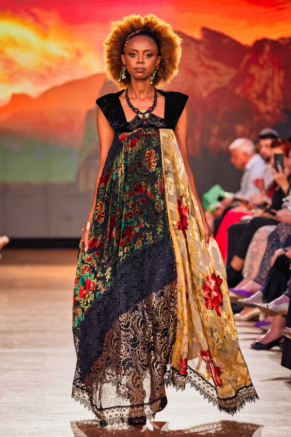 Rochie din compoziție de dantele – CTN-25