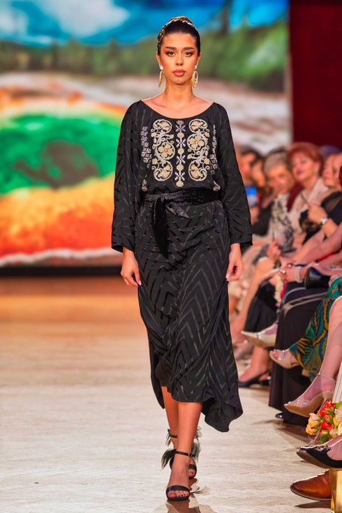 Rochie din viscoza cu broderie – CTN-82