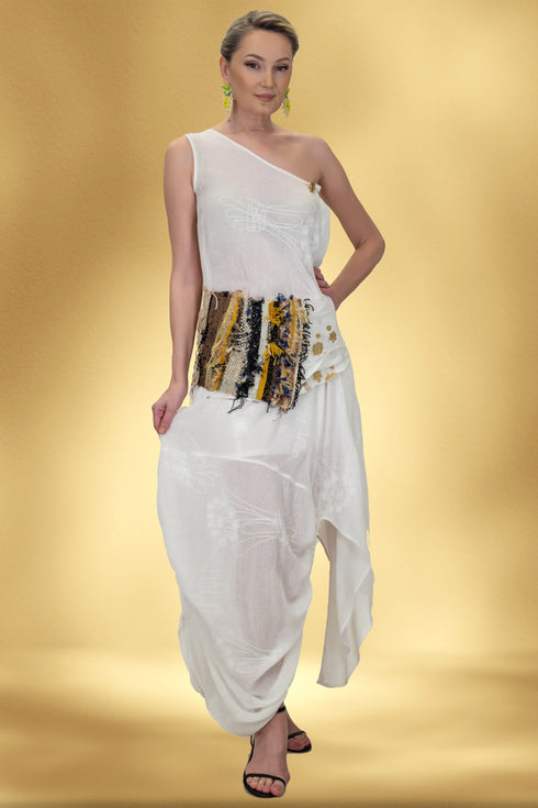 Rochie bumbac cu cordon CTN-100