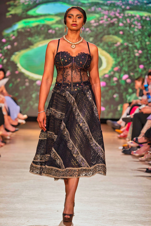 Corset din dantela cu cristale – CTN-9