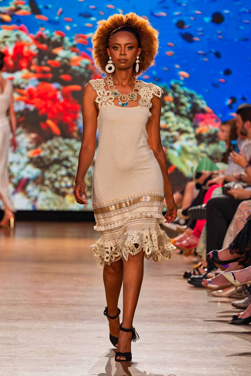 Rochie tricot cu dantela CTN-62