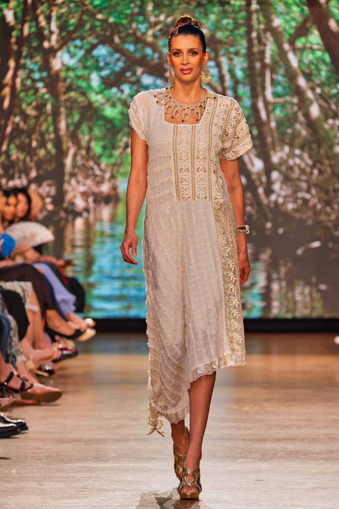 Rochie din viscoza si dantela – CTN-64