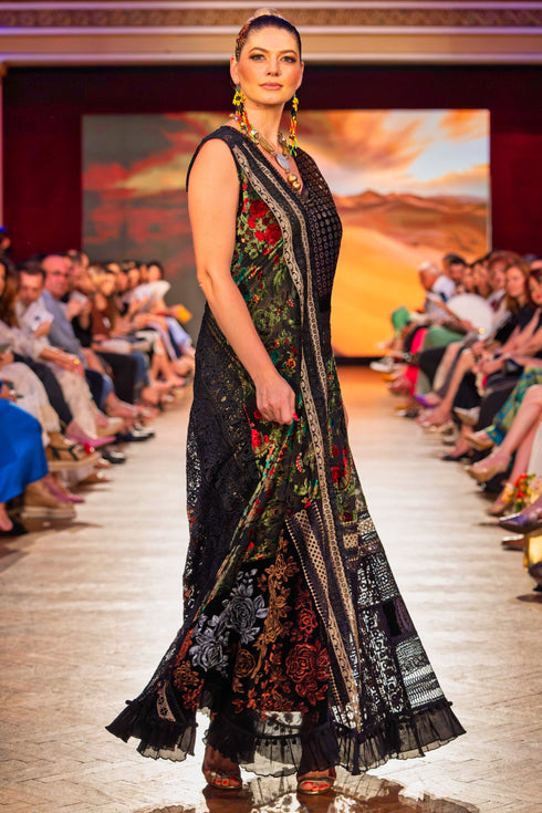 Rochie voal si dantela CTN-74