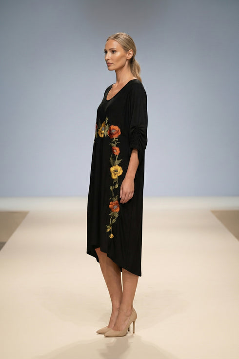 Rochie Jerse Asimetrică Pictată Manual | LP171