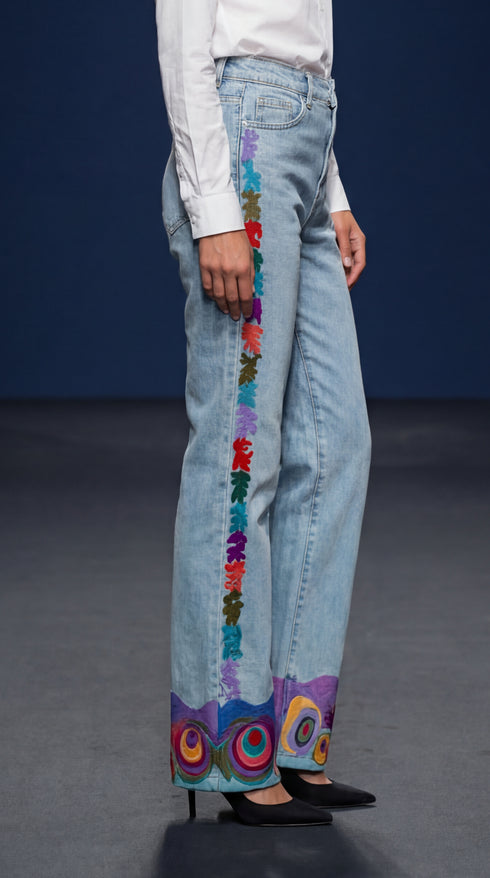 Blugi denim pictati manual – LP142