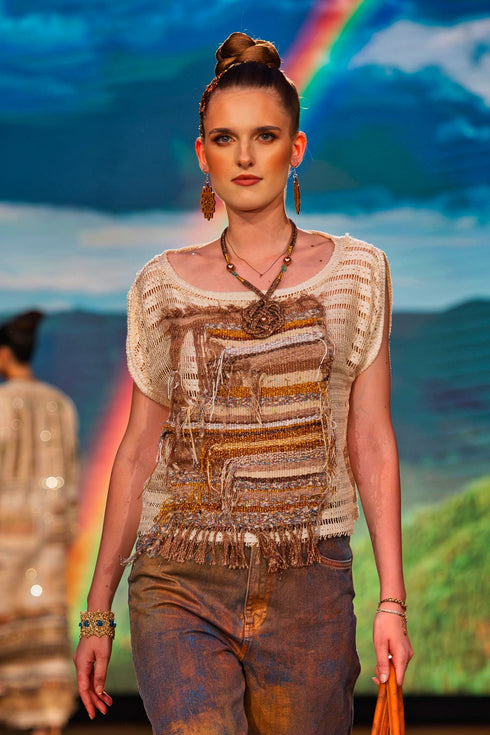 Bluza tricot cu aplicatii manuale – CTN-49