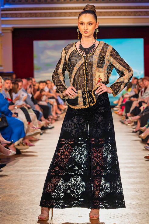 Pantalon din catifea stantata – CTN-20