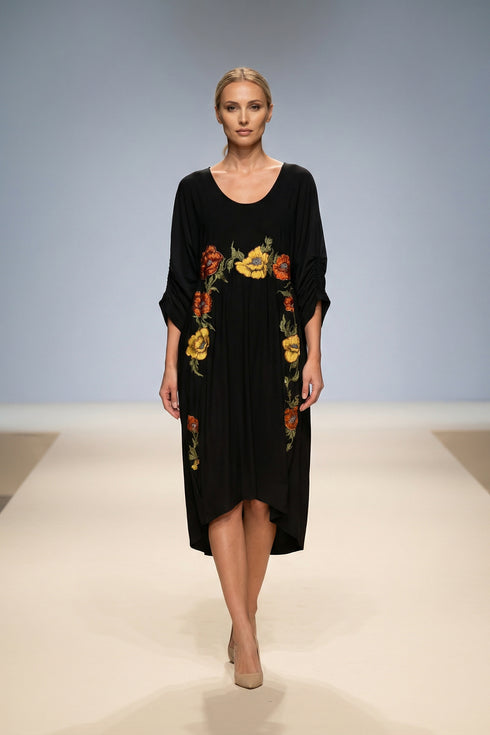 Rochie Jerse Asimetrică Pictată Manual | LP171