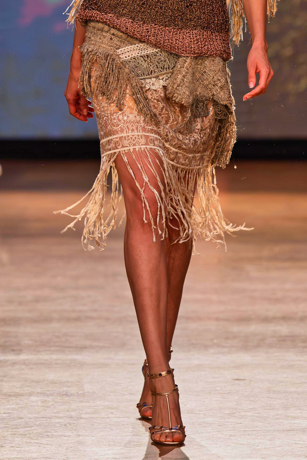 Fustă din dantelă cu franjuri – CTN-41