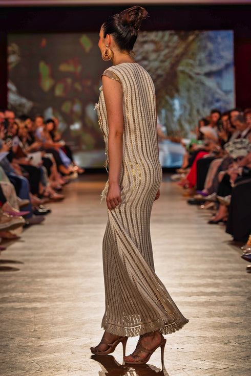 Rochie tricot cu aplicatii manuale – CTN-55