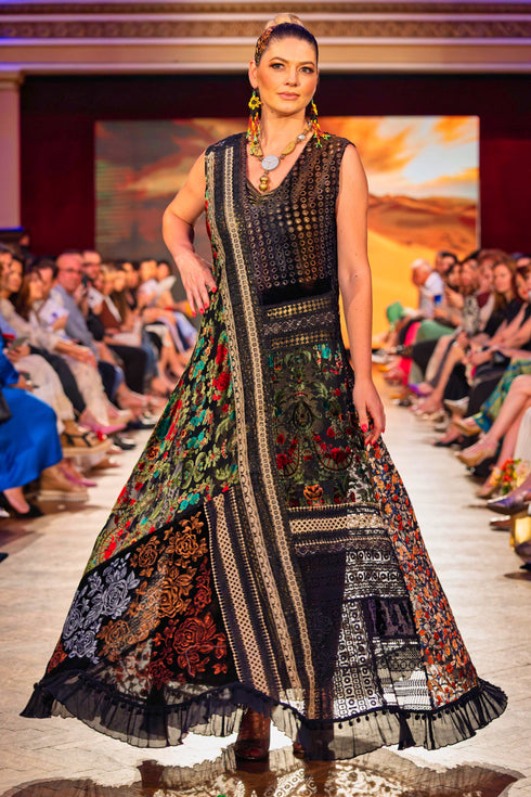 Rochie voal si dantela CTN-74