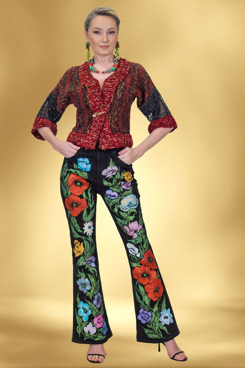 Jachetă tulle cu aplicații unicat – CTN-38B