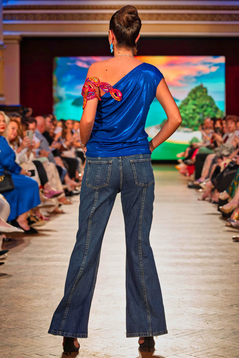 Pantaloni denim brodati – CTN-18