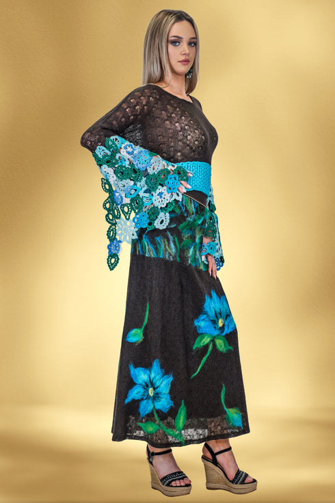 Bluza tricot cu garnitură croșetată – CTN-67