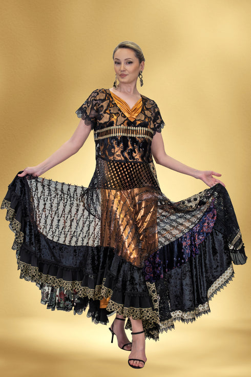 Rochie din dantela si catifea – CTN-63