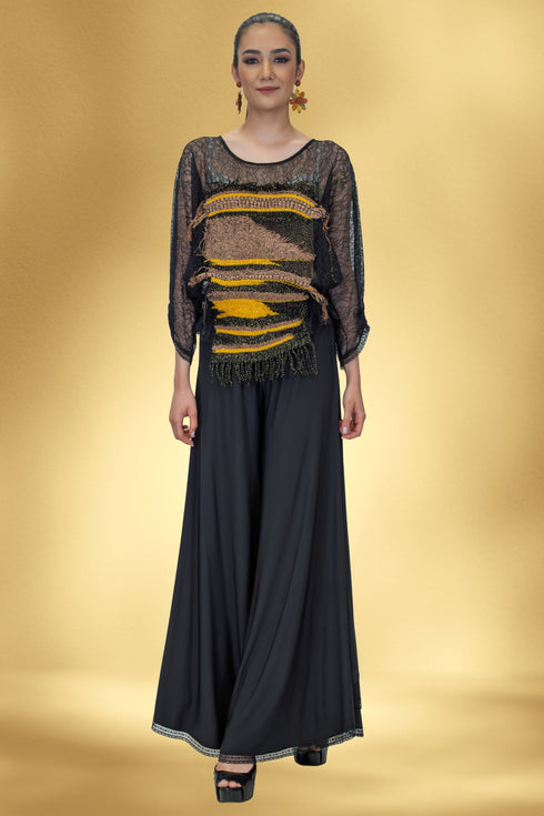 Bluza dantela si broderie lucrata manual CTN-58