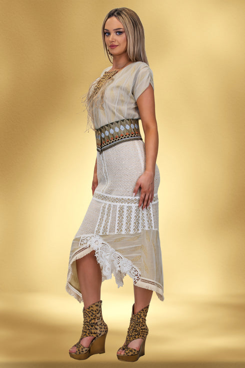 Rochie jerse si dantela – CTN-36