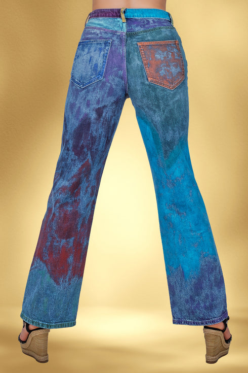 Pantalon denim pictați manual – CTN-19