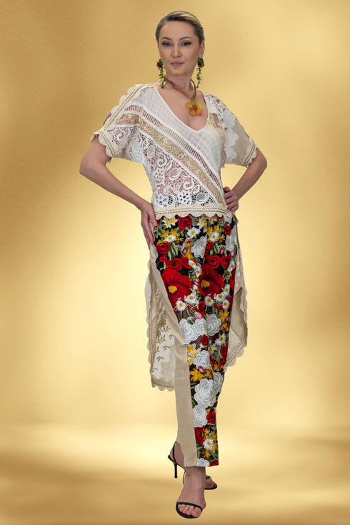 Pantalon broderie CTN-13