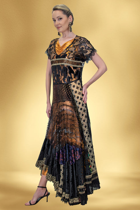 Rochie din dantela si catifea – CTN-63