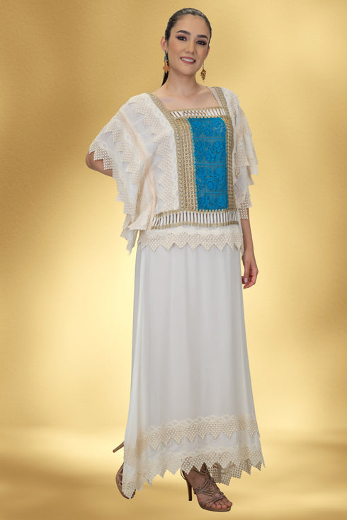 Rochie viscoza cu aplicatii din dantela – CTN-56