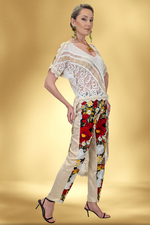 Pantalon broderie CTN-13