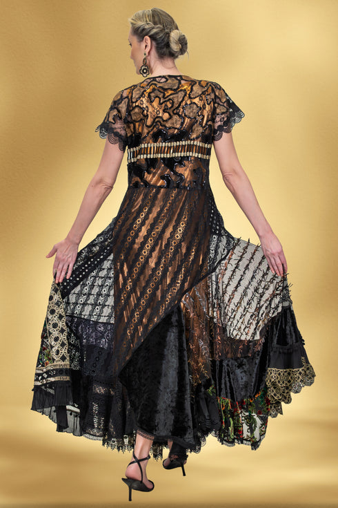 Rochie din dantela si catifea – CTN-63