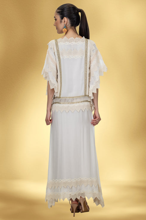 Rochie viscoza cu aplicatii din dantela – CTN-56