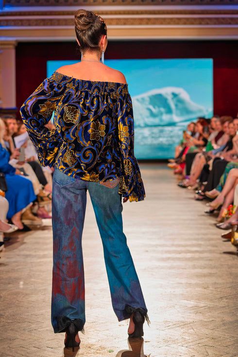 Pantalon denim pictați manual – CTN-19