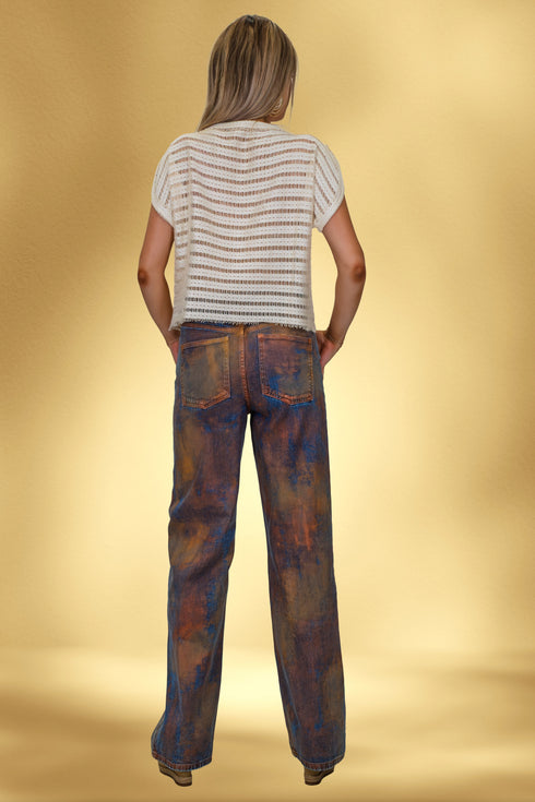 Pantalon denim pictat manual – CTN-50