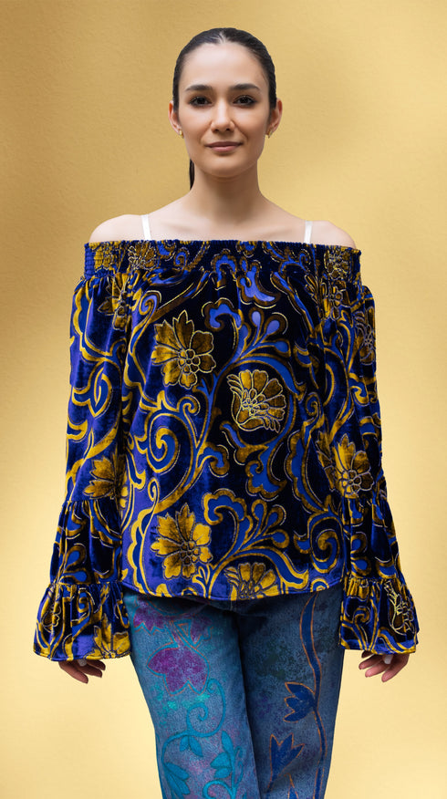 Bluza catifea pe voal – CTN-37