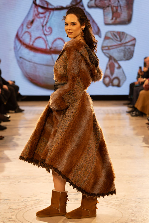 Pardesiu stofă și blăniță ecologică S-1