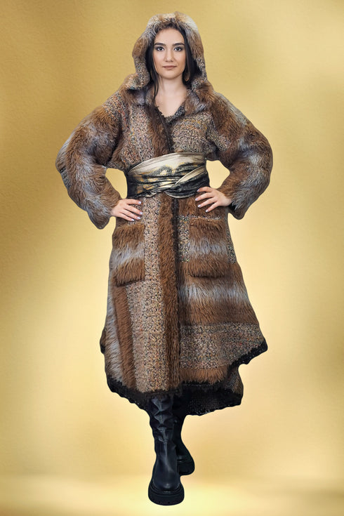 Pardesiu stofă și blăniță ecologică S-1