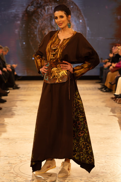 Rochie elegantă pictată manual S23