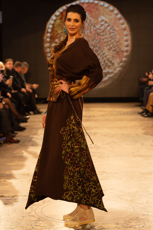 Rochie elegantă pictată manual S23