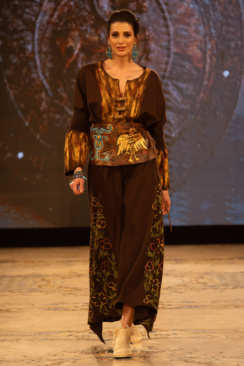 Rochie elegantă pictată manual S23