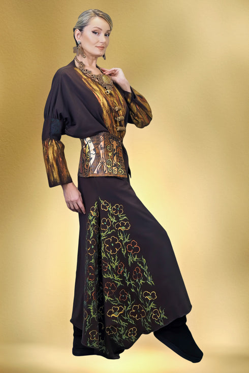 Rochie elegantă pictată manual S23