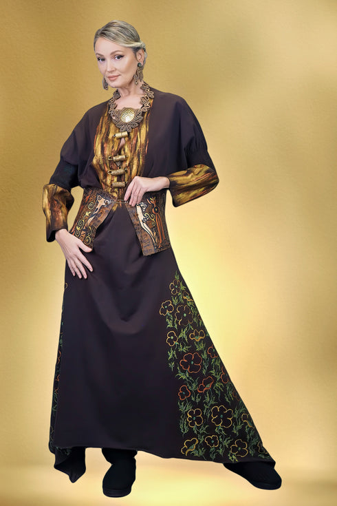 Rochie elegantă pictată manual S23